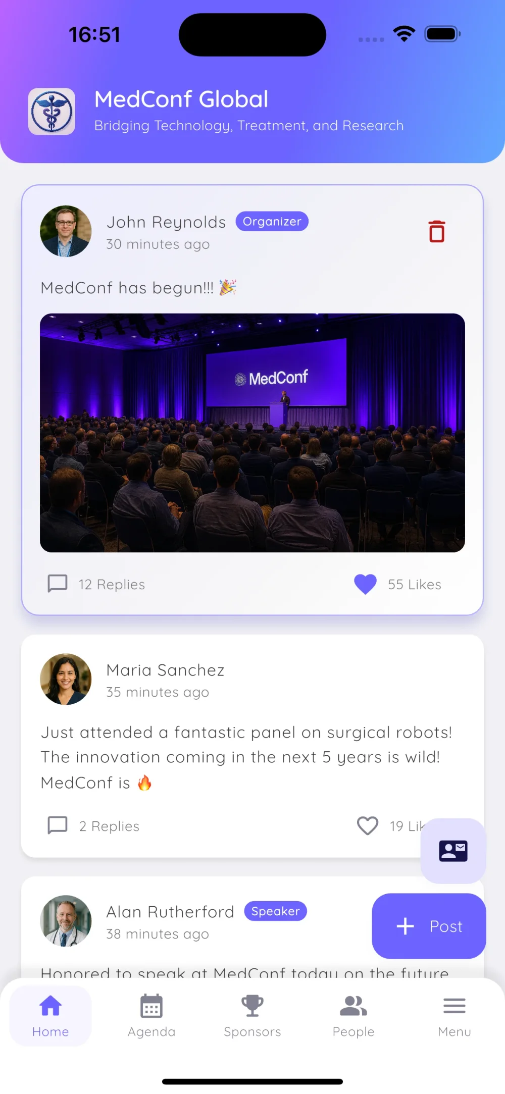 feed screen showcase