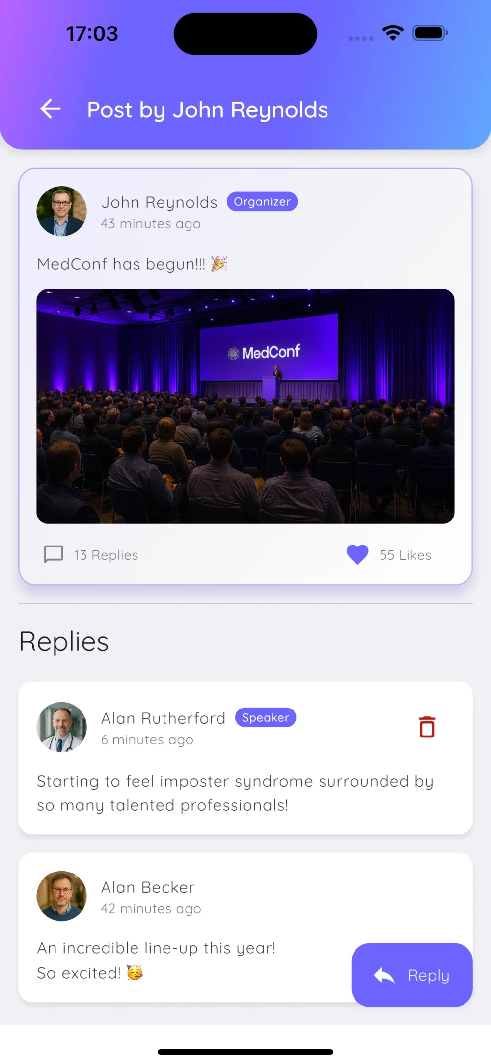 feed screen showcase